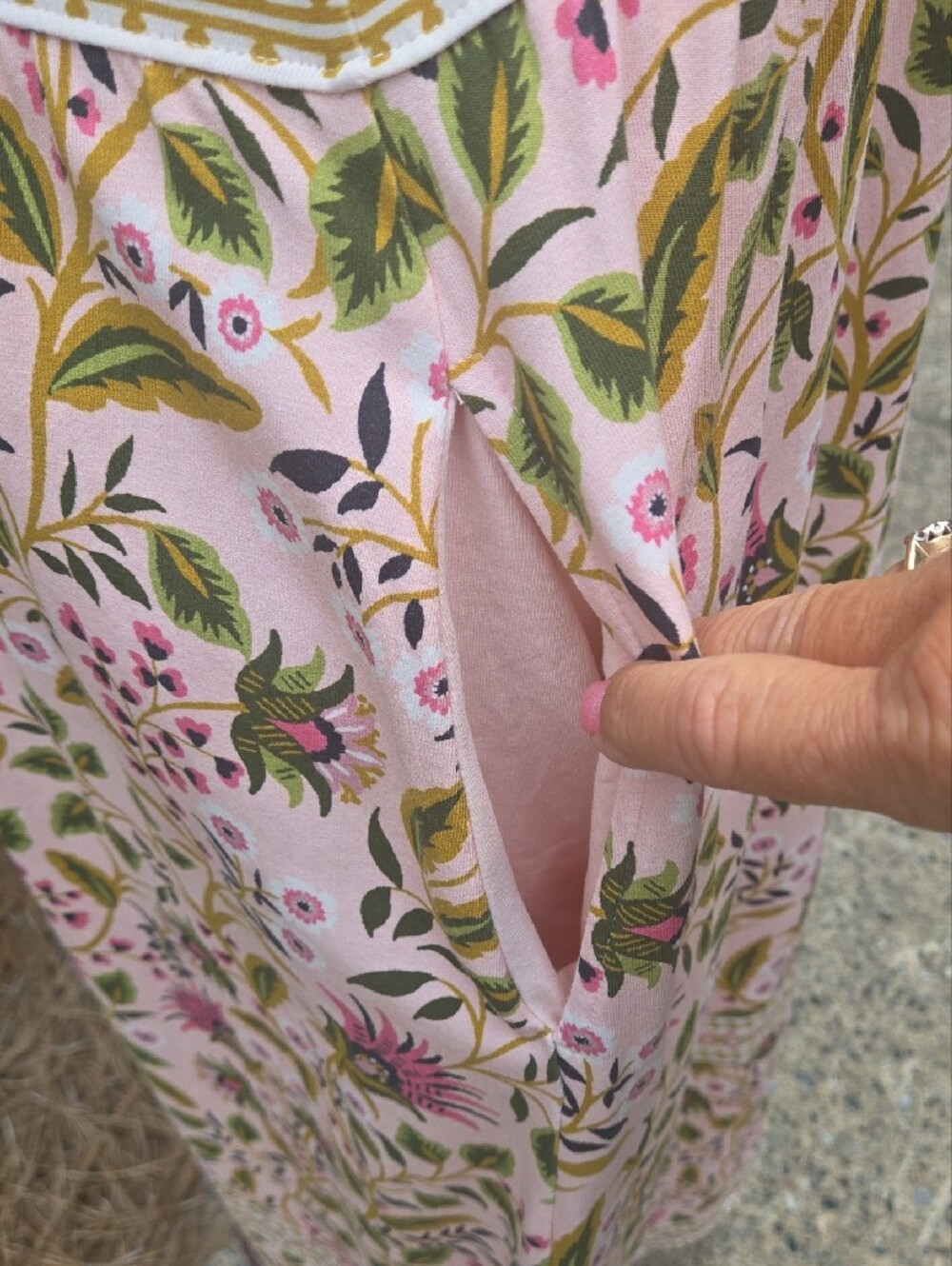 Spartina 449 Floral Maxi Dress in Pink and Green - Picture 6 of 10